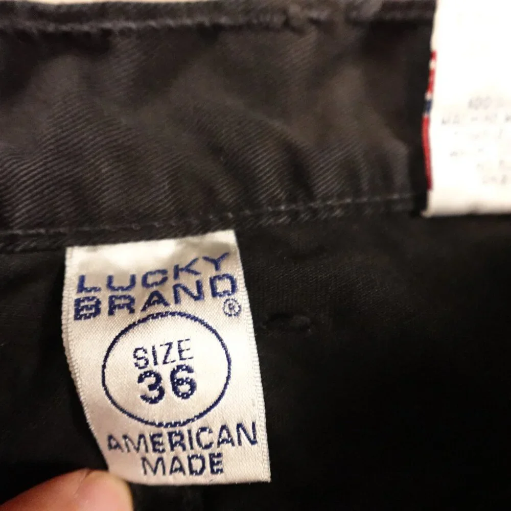 Lucky Brand Dungarees Relaxed Fit Black‎ Jeans - Size 36 American Made Vintage
